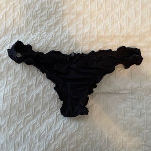 Victoria’s Secret Black Ruched Bikini Bottoms